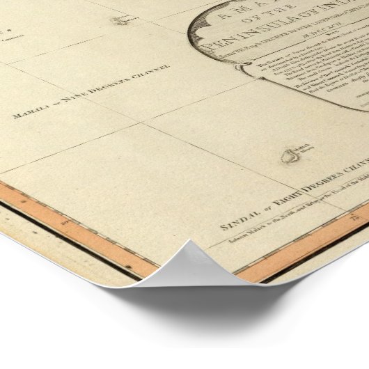 Composite India peninsula Poster (Ecke)