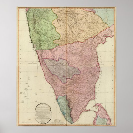 Composite India peninsula Poster (Vorne)