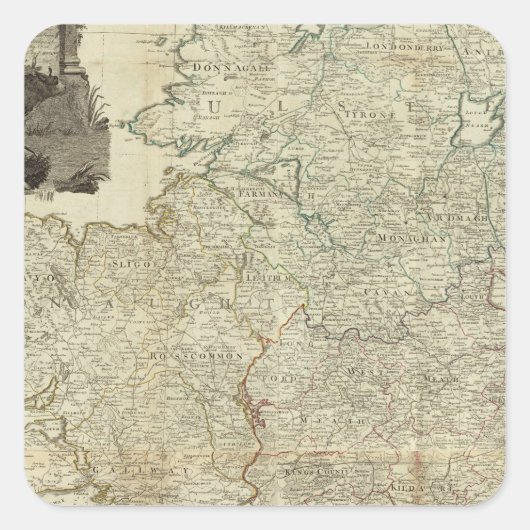 Composite Irland Quadratischer Aufkleber (Vorderseite)