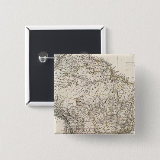 Composite Map of South America Button (Vorne & Hinten)