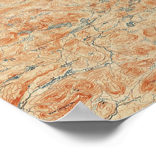 Composite of 24 Adirondack Topographic Maps Poster (Ecke)