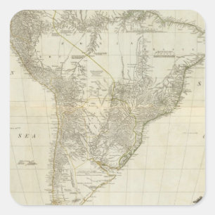 Composite South America 2 Quadratischer Aufkleber