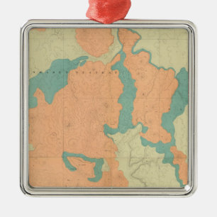 Composite Uinkaret Plateau Nord und Süd Hälfte Silbernes Ornament