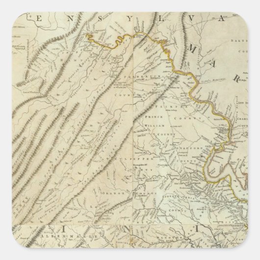 Composite Virginia Quadratischer Aufkleber (Vorderseite)