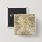 Composite World handfarbene Karte Button (Vorne & Hinten)