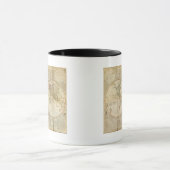 Composite World handfarbene Karte Tasse (Zentrum)