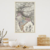 CompositeMap von Indien, Asien Poster (Küche)