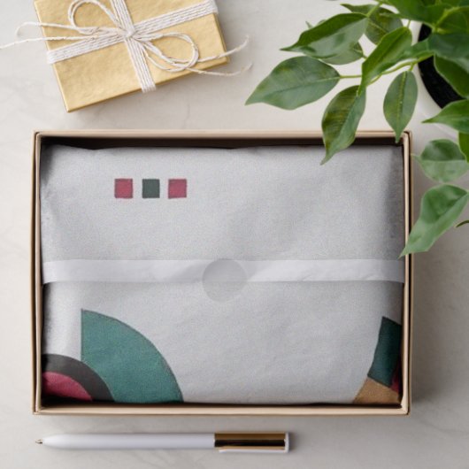 Composition Biomorphic Abstraction-  Kandinsky  Seidenpapier (Geschenk)