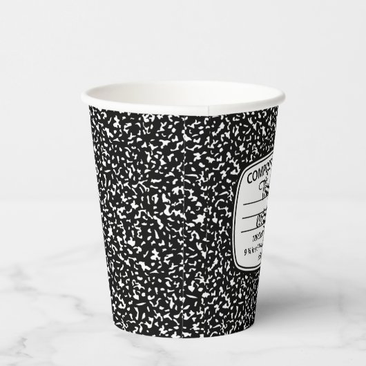 Composition Notebook Party Cups – Disposable Cups Pappbecher (Rechts)