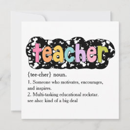 Composition Style School Staff Thank You  Feiertagskarte