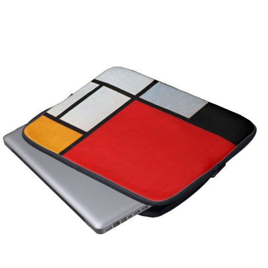 Composition with Large Red Plane Laptopschutzhülle (Vorne Knopf)