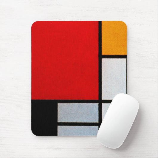 Composition with Large Red Plane Mousepad (Mit Mouse)