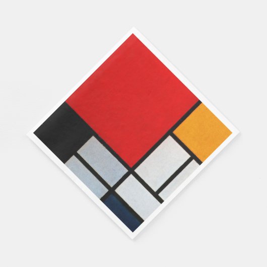 Composition with Large Red Plane Serviette (Ecke)