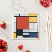 Composition with Red Yellow Blue & Black Abstract  Serviette (Beispiel)