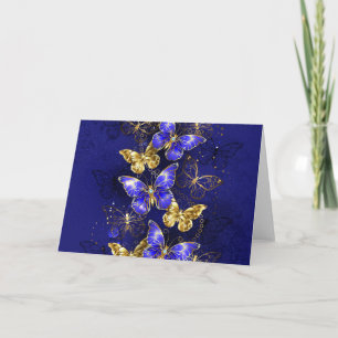 Composition with Sapphire Butterflies Einladung