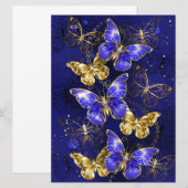 Composition with Sapphire Butterflies Save The Date (Vorne/Hinten)