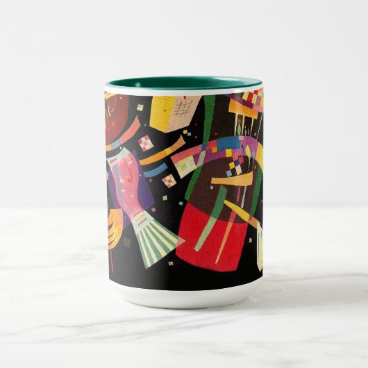 Composition X Biomorphic Abstraction Art Monogram Tasse (Zentrum)