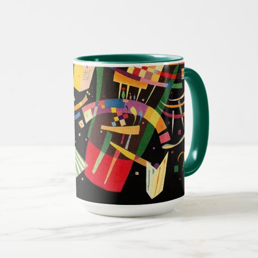 Composition X Biomorphic Abstraction Art Monogram Tasse (VorderseiteRechts)
