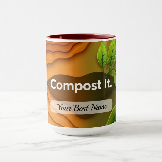 Compost Cycle Mug Custom Tasse (Zentrum)