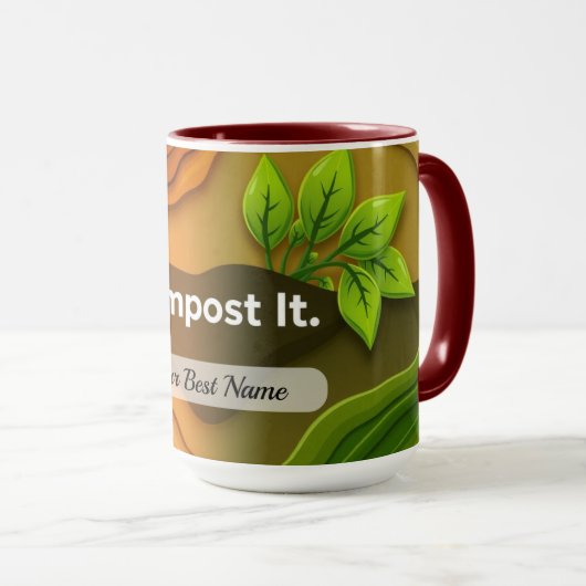 Compost Cycle Mug Custom Tasse (VorderseiteRechts)