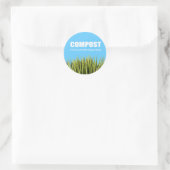 Compost: Eine Rinde ist eine schreckliche Sache zu Runder Aufkleber (Tasche)