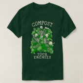 Compost Enemies Funny Gardens Goth Skelett T-Shirt (Design vorne)