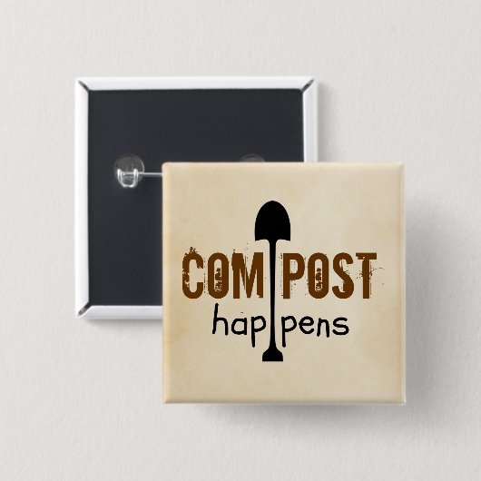 Compost Happens Button (Vorne & Hinten)