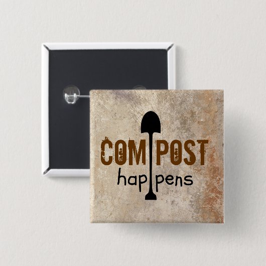 Compost Happens Button (Vorne & Hinten)