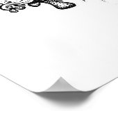 Compost Mandala - Schwarz auf Weiß Poster (Ecke)