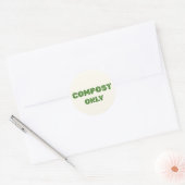 Compost-Nur - Compostable-Label Runder Aufkleber (Umschlag)