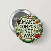 Compost statt Krieg Button (Vorne & Hinten)