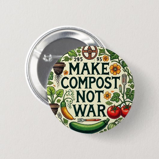 Compost statt Krieg Button (Vorne & Hinten)