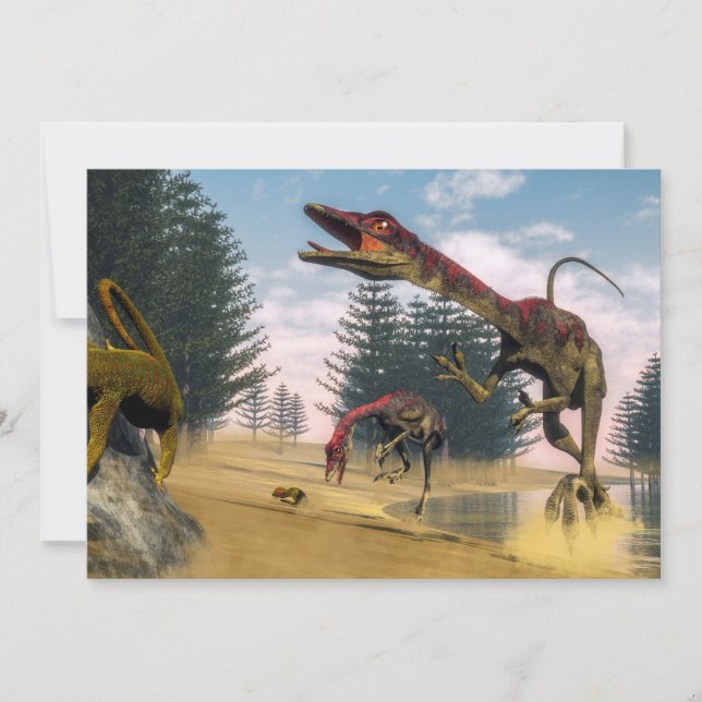 Compsognathus dinosaurier - 3D rendern (Vorderseite)