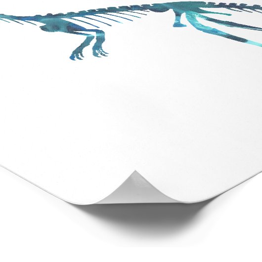 Compsognathus-Skelett Poster (Ecke)