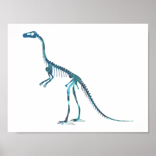 Compsognathus-Skelett Poster (Vorne)