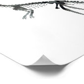 Compsognathus-Skelett Poster (Ecke)