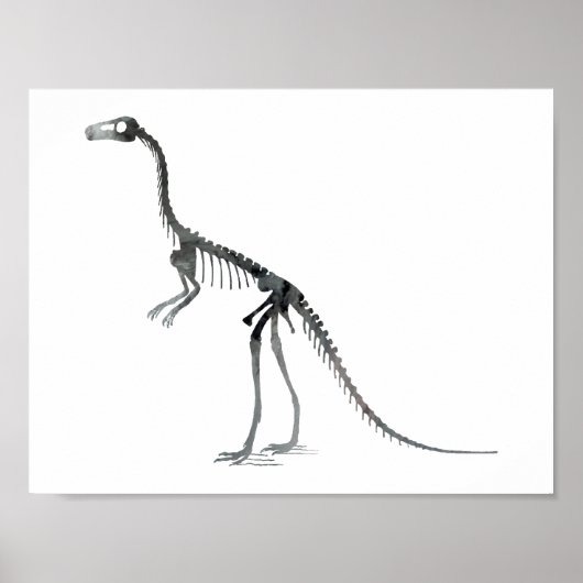 Compsognathus-Skelett Poster (Vorne)