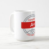 CompTIA A+-zertifizierte Tasse (Vorderseite Links)