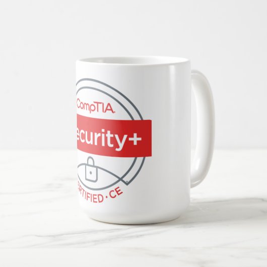 CompTIA Security+-zertifizierte Tasse (VorderseiteRechts)