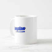 Compton California Blue Typografy Kaffeetasse (Vorderseite Links)