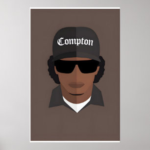 Compton Hip Hop inspiriertes originales Icon-Desig Poster