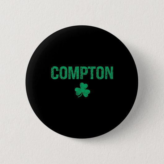 Compton Irischer Shamrock St Patrick's Day  Button (Vorderseite)