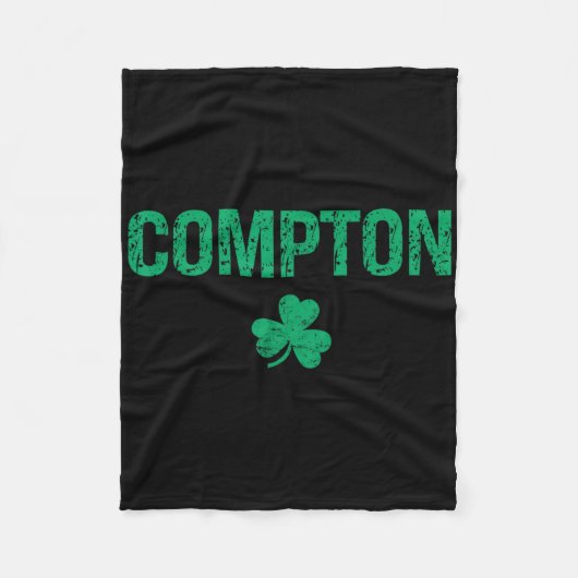 Compton Irish Shamrock St Patrick's Day  Fleecedecke (Vorderseite)