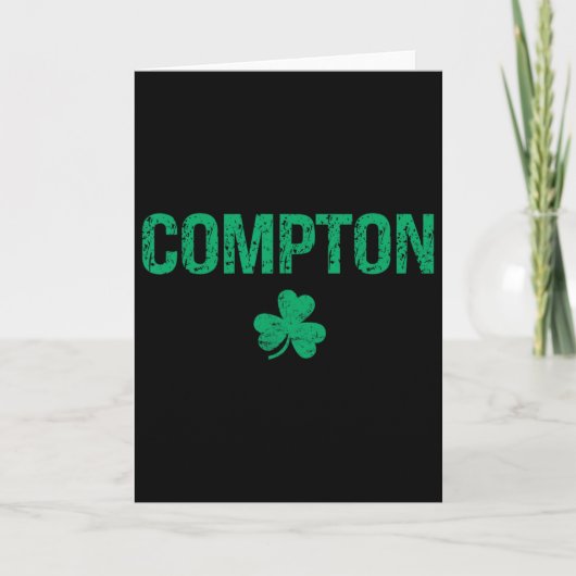 Compton Irish Shamrock St Patrick's Day  Karte (Vorderseite)