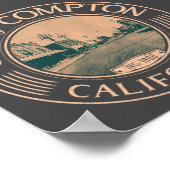 COMPTON LOS ANGELES KALIFORNIA - STADT COMPTON POSTER (Ecke)