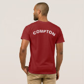 Compton Zurück-Druck T - Shirt (Schwarz voll)