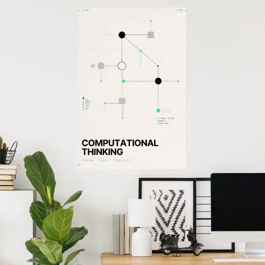 Computational Thinking Abstrakte Geometrische Syst Poster (Heimbüro)