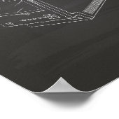Computer 1986 Chalkboard für Patentkunst Poster (Ecke)