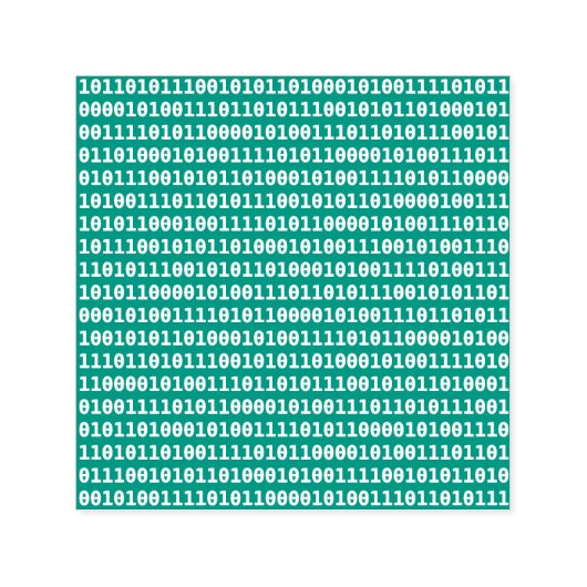 Computer 1s und 0s - Binärer Code-Datenblock Permastempel (Design)
