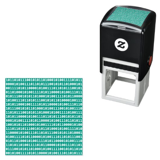 Computer 1s und 0s - Binärer Code-Datenblock Permastempel (Beispiel)